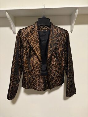 Georgia Metallic Black and Copper Performance Blazer Jacket